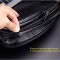 Anti-theft Sling Bag Travel Crossbody Shoulder Genuine Leather Chest Bag Black