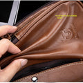 Anti-theft Sling Bag Travel Crossbody Shoulder Genuine Leather Chest Bag Brown