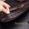 Anti-theft Sling Bag Travel Crossbody Shoulder Genuine Leather Chest Bag Coffee