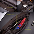 Anti-theft Sling Bag Travel Crossbody Shoulder Genuine Leather Chest Bag Coffee