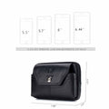 Cell Phone Pouch Leather Belt Clip Carrying Case Pouch Crossbody Bag Black