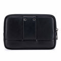Cell Phone Pouch Leather Belt Clip Carrying Case Pouch Crossbody Bag Black
