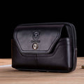 Cell Phone Pouch Leather Belt Clip Carrying Case Pouch Crossbody Bag Black