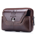 Cell Phone Pouch Leather Belt Clip Carrying Case Pouch Crossbody Bag Coffee