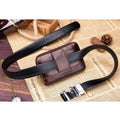Cell Phone Pouch Leather Belt Clip Carrying Case Pouch Crossbody Bag Coffee
