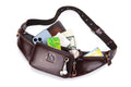 Genuine Leather Fanny Pack Waist Bag Shoulder Hiking Running Bag Coffee