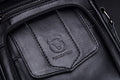 Genuine Leather Ipad Messenger Bag Crossbody Satcel Sturdy Handbag Black
