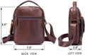 Genuine Leather Ipad Messenger Bag Crossbody Satcel Sturdy Handbag Coffee