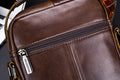 Genuine Leather Ipad Messenger Bag Crossbody Satcel Sturdy Handbag Coffee