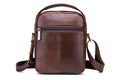 Genuine Leather Ipad Messenger Bag Crossbody Satcel Sturdy Handbag Coffee