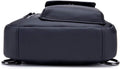 Genuine Leather Sling Bag Multi-pocket Chest Crossbody Daypack Bag Black