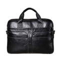 Leather Briefcase 15.6 Inch Laptop Retro Office College Computer Shoulder Bag Black