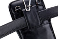 Leather Mini Small Shoulder Bag Belt Clip Holster Cell Phone Pouch Black