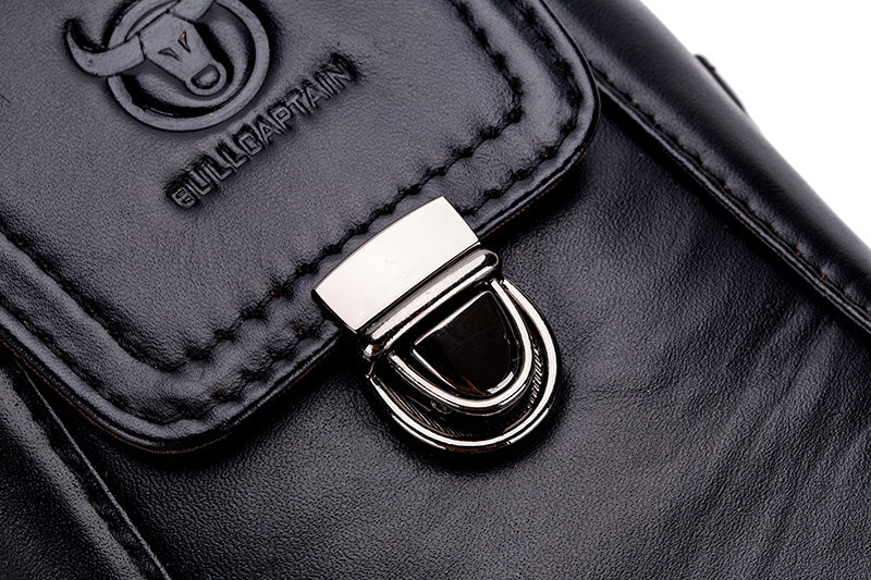 Leather Mini Small Shoulder Bag Belt Clip Holster Cell Phone Pouch Black