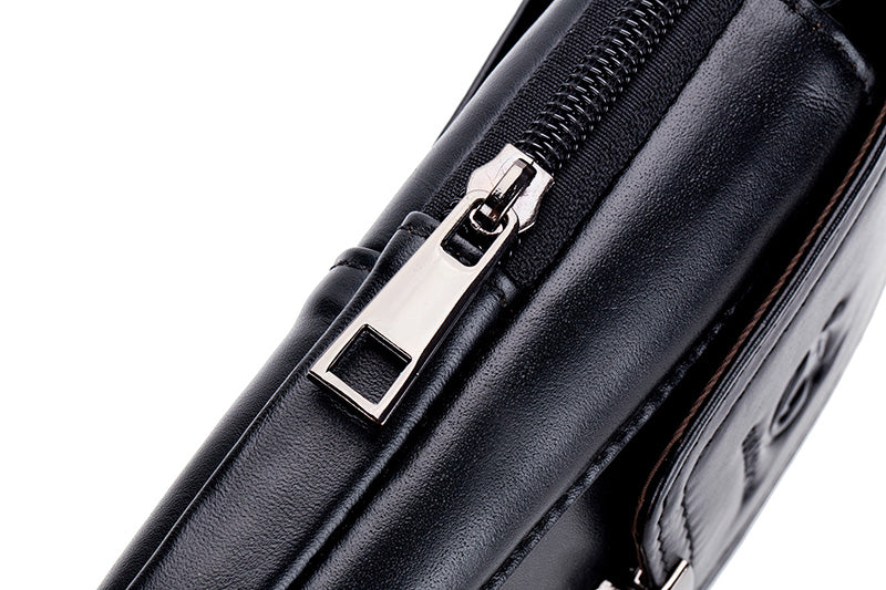 Leather Mini Small Shoulder Bag Belt Clip Holster Cell Phone Pouch Black