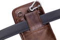 Leather Mini Small Shoulder Bag Belt Clip Holster Cell Phone Pouch Brown