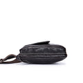 Leather Sling Bag for Men Women Casual Crossbody Small Chest Bag Coffee