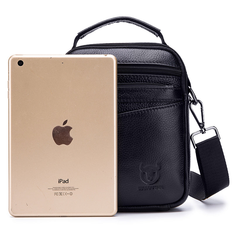 Men Leather Messenger Bag Shoulder Crossbody Small Vintage Handle Handbag