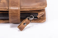 Men Bifold Soft Genuine Leather Wallets Anti Theft Security Purse Brown