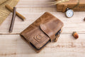 Men Bifold Soft Genuine Leather Wallets Anti Theft Security Purse Brown