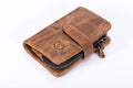 Men Bifold Soft Genuine Leather Wallets Anti Theft Security Purse Brown