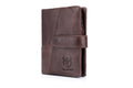 Men Bifold Soft Genuine Leather Wallets Anti Theft Security Purse Coffee