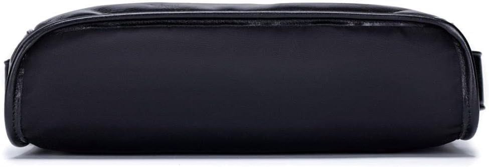 Men Casual Messenger Bags Genuine Leather Shoulder Ipad Tablet Bag Black