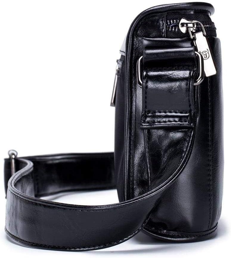 Men Casual Messenger Bags Genuine Leather Shoulder Ipad Tablet Bag Black