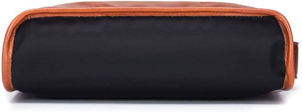 Men Casual Messenger Bags Genuine Leather Shoulder Ipad Tablet Bag Brown