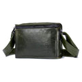 Men Casual Messenger Bags Genuine Leather Shoulder Ipad Tablet Bag Green