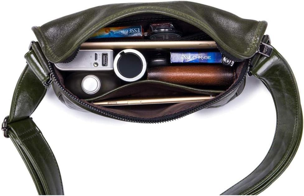 Men Casual Messenger Bags Genuine Leather Shoulder Ipad Tablet Bag Green