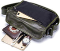Men Casual Messenger Bags Genuine Leather Shoulder Ipad Tablet Bag Green