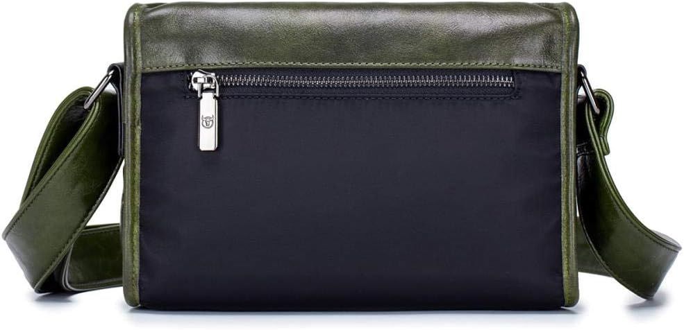 Men Casual Messenger Bags Genuine Leather Shoulder Ipad Tablet Bag Green