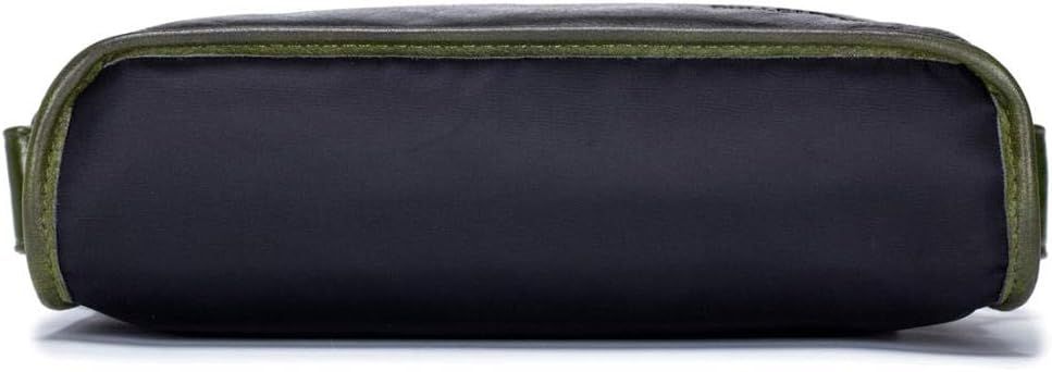 Men Casual Messenger Bags Genuine Leather Shoulder Ipad Tablet Bag Green