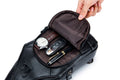 Men Chest Bags Genuine Cow Leather with Charge Port Shoulder Bag Black
