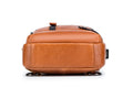 Men Chest Bags Genuine Cow Leather with Charge Port Shoulder Bag Brown