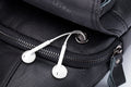 Men Crossbody Sling Bag Leather Chest Bags Travel Hiking Bag Black