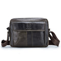 Men Genuine Leaher 10 Inch Laptop Waterproof Zipper Shoulder Messenger Bag Iron