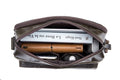Men Genuine Leaher 10 Inch Laptop Waterproof Zipper Shoulder Messenger Bag Iron