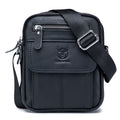 Men Genuine Leather Bags Shoulder Everyday Casual Messenger Handbag Black
