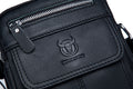 Men Genuine Leather Bags Shoulder Everyday Casual Messenger Handbag Black