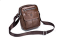 Men Genuine Leather Bags Shoulder Everyday Casual Messenger Handbag Brown