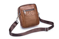 Men Genuine Leather Casual Small Shoulder Messenge Business Crossbody Bag Brown