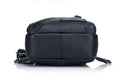 Men Genuine Leather Shoulder Bag Sling Travel Hiking Crossbody Bag Black