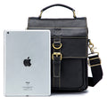 Men Genuine Leather Shoulder Bag Travel Messenger Bags Handbag Briefcase Black