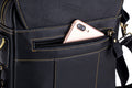 Men Genuine Leather Shoulder Bag Travel Messenger Bags Handbag Briefcase Black