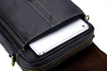 Men Genuine Leather Shoulder Bag Travel Messenger Bags Handbag Briefcase Black