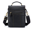 Men Genuine Leather Shoulder Bag Travel Messenger Bags Handbag Briefcase Black