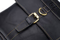 Men Genuine Leather Shoulder Bag Travel Messenger Bags Handbag Briefcase Black