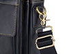 Men Genuine Leather Shoulder Bag Travel Messenger Bags Handbag Briefcase Black